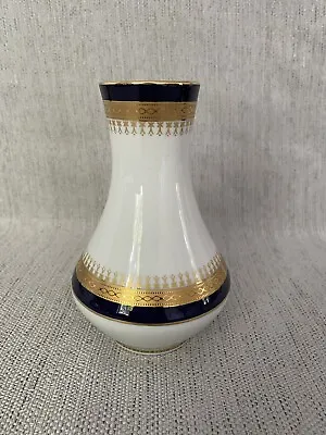 Buy Winterling Bavaria Vase Fine Bone China White Colour Gold Cobalt • 10.80£