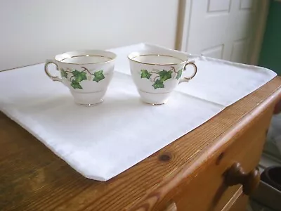 Buy Colclough Bone China -  2  Ivy Leaf  Tea Cups In Good Condition • 3£
