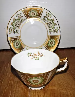 Buy Royal Crown Derby Green Panel Teacup & Saucer ~ Excellent ~ RRP £146 • 59.99£