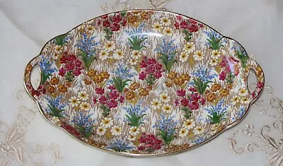 Buy 1940s ROYAL WINTON MARGUERITE CHINTZ OVAL SERVING DISH WITH HANDLES VGC 27cm • 59.45£