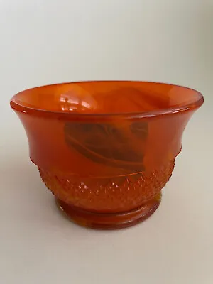 Buy Davidsons Rare Orange Cloud Glass Vase & Frog Art Deco British Glass 1930's • 110£