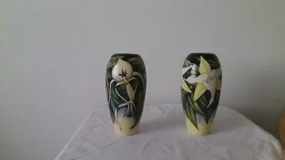 Buy A Matching Numbered Pair Of Moorcroft 'orchid' Vases,2001,special Limited Issue • 275£