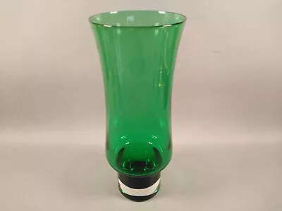 Buy Riihimaki, Riihimaen Lasi Oy Vintage Finnish Green Glass Vase  • 25£