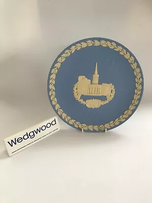 Buy Unusual Wedgwood Blue Jasperware With Cream Relief 1983 Xmas Plate • 19.99£