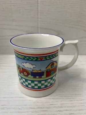 Buy Queens Fine Bone China Tractor Farm Design Flared Tea Coffee Mug Made In England • 12£
