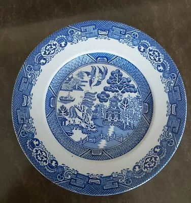 Buy  Vintage Woods Ware Willow Pattern Breakfast Plate 8 Inch No Reserve  • 9.99£
