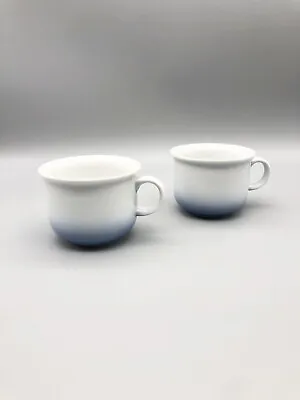 Buy Thomas Rosenthal Trend White Blue Ombrè Flat Tea Coffee Cup Germany Set Of 2 • 28.41£