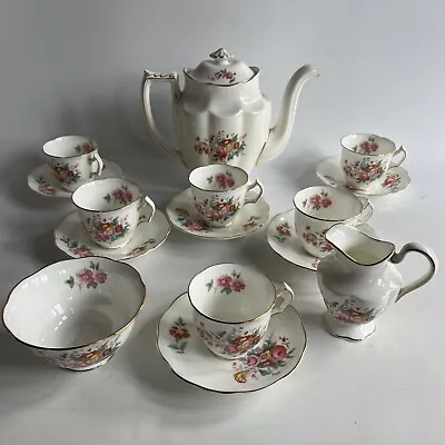 Buy Vintage China Coffee 6 Set Tea Cups & Saucers - Crescent China Teapot Milk Sugar • 39.95£