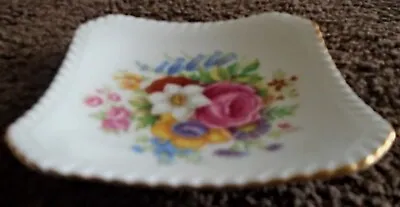 Buy Vintage Royal Adderley Bone China Floral Pink Lily Trinket Pin Plate Dish • 6.95£