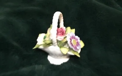 Buy VINTAGE~Royal Doulton England Bone China Handled Basket Of Flowers Multi Colour • 9.50£