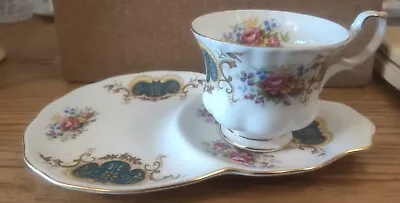 Buy Vintage Royal Albert  Berkeley  Floral English Bone China Tea Cup Biscuit Saucer • 24.95£