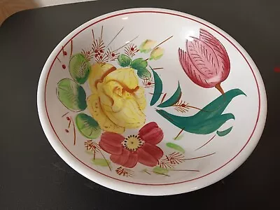 Buy MCM Eagle Brand Hand Painted Ironstone 11  Floral Pattern Serving Bowl • 23.74£
