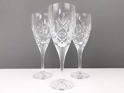 Buy 3 X Royal Doulton Crystal Elizabeth Pattern Wine Glass 18.7cms (7-3/8″) Tall • 29.99£