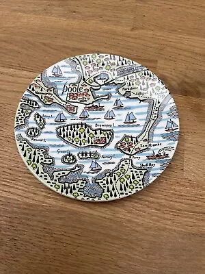 Buy Vintage Poole Pottery Decorative Map Plate  • 7.50£