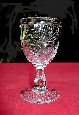 Buy Baccarat Swirl Bamboo Wine Glass Wine Glasses Wine Glass Crystal 19th Century B • 34.17£