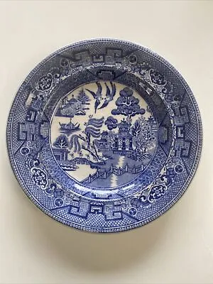 Buy ANTIQUE:WILLOW PATTERN STONE CHINA-STAFFORDSHIRE 7inch.TEA PLATE • 0.99£