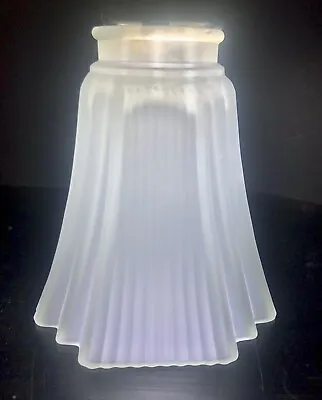 Buy Art Deco Empire Satin Glass Light Lamp Shade Sconce 2 1/4  Fitter 5  Tall VGC • 33.13£