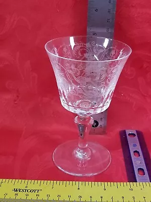 Buy Small Chip BACCARAT PARME CRYSTAL WHITE WINE GOBLET Etched • 29.20£