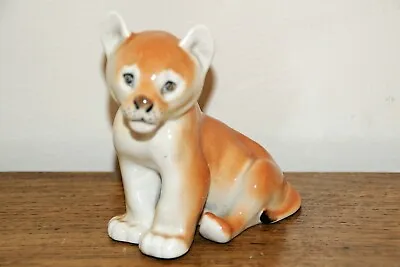 Buy Vintage Russian USSR Lomonosov China Lion Cub Stamped  USSR 10cms High • 7£