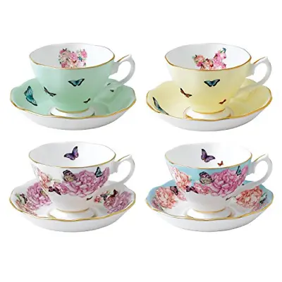 Buy Miranda Kerr For Royal Albert Mixed Patterns Teacup & Saucer Set Of 4 • 270.40£