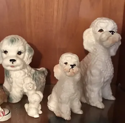 Buy Bundle 4x  Vintage China Poodle Dog Ornaments • 25£