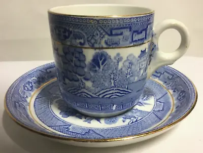 Buy Vintage Delphine China Made In England ‘Willow Pattern’ Duo Tea Cup And Saucer • 9.99£