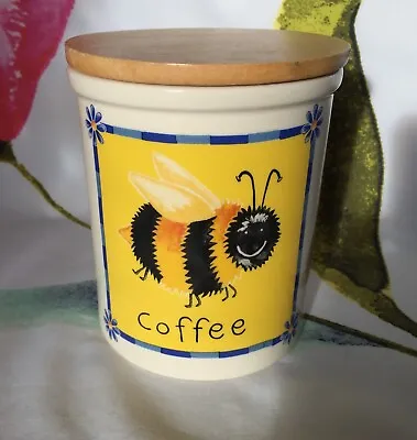Buy Bee Coffee Caddy / Canister - TG Green Pottery - Cloverleaf Creepy Crawlies • 9.95£