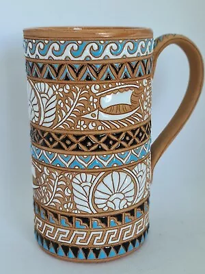 Buy Vintage Icaros Hand Made Nassos Paradist Rhodes Pottery Greece Relief Art Mug • 55£
