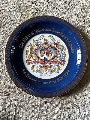 Buy Royal Wessex China Charles & Diana Wedding Commemorative Plate Memorabilia • 3.99£