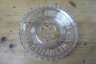 Buy Vintage 9.5  Glass Bowl King George VI And Elizabeth Coronation 1937  • 5£