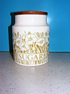 Buy Vintage Hornsea Pottery Fleur Pattern Sugar Storage Jar With Wooden Lid. VGC • 7.99£