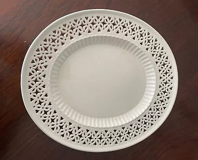 Buy Leeds Creamware Pierced Oval Platter 26x23cm, Used But In Good Condition. • 30£