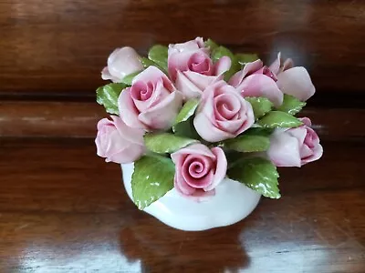 Buy Vintage Royal Albert Flower Of The Month Bouquet Of Pink Roses China Ornament • 8.50£
