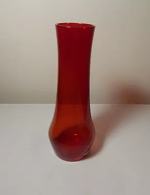 Buy 1970s Scandinavian Riihimaki Glass Vase - Ruby Red • 24.99£
