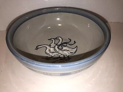 Buy Louisville Stoneware Gaggle Of Geese Blue Gray Pottery Soup Bowl 7.5-8” • 19.21£