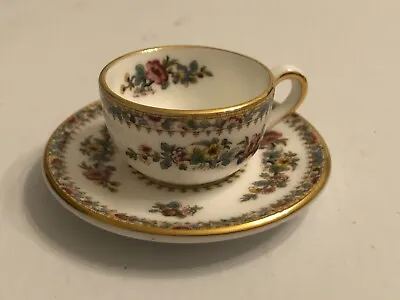 Buy Coalport Porcelain China Miniature Cup & Saucer, Ming Rose Pattern • 5£