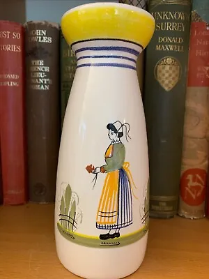 Buy Henriot Quimper Vase Breton Figure Hand Painted French Pottery 17.5 Cm H • 24.99£