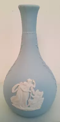 Buy Collectible Vintage Wedgwood Blue Jasperware Posy Vase • 7£