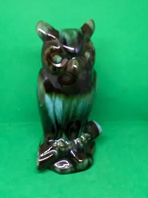 Buy Canada BLUE MOUNTAIN Pottery Owl On Branch. 25cm Tall, Green/ Black • 14£