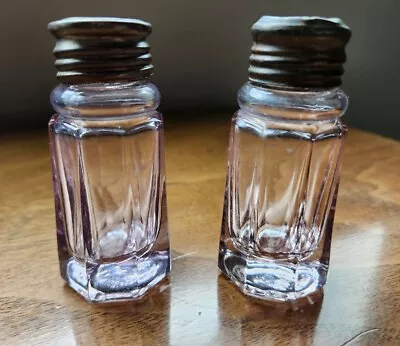 Buy Vintage Amethyst Purple Glass Salt & Pepper Shakers • 12.55£