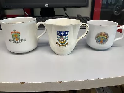 Buy Vintage Crested Ware China Cups X 3 Lytham St Anne’s Lowestoft Co-operative Soc • 8£