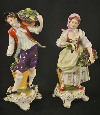 Buy A 19thC Pair Of Dresden Porcelain Figures A Man And A Woman, Hand Painted • 45£