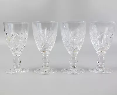 Buy Cut Crystal Sherry Glasses X 4. Port / Liquor Set. Quality. Vintage. 70ml 4 1/8  • 15.99£