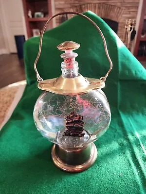 Buy VINTAGE RARE Musical Decanter W/Gold Ship AND POUR SPOUT Accent-Barware 9.5 X6” • 30.36£