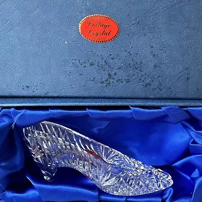 Buy Cottage Crystal Fine Hand Cut Lead Crystal Glass Slipper Boxed Cinderella • 5£