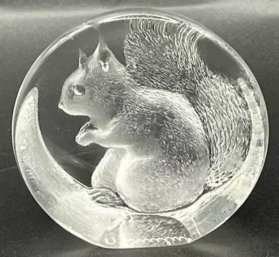 Buy Vintage Mats Jonasson Squirrel Crystal Art Glass Signed M J Sweden • 25£
