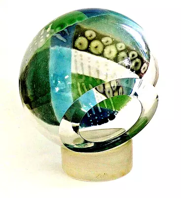 Buy SIGNED Paulin Solven 1982 British Studio Art Glass ‘Latin Light' • 145£