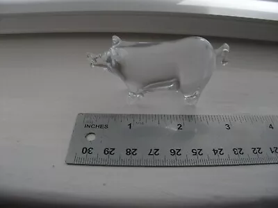 Buy Small Clear Glass Pig Ornament • 7.50£