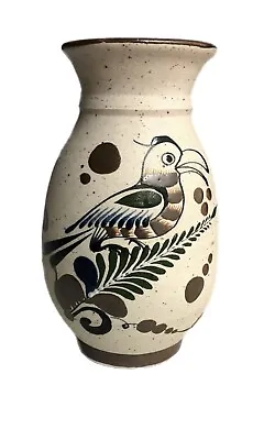 Buy Tonala Mexican Pottery Bird Floral Vase Folk Art READ • 23.71£