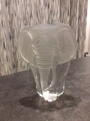 Buy Mats Jonasson Sweden Art Glass Elephant Paperweight Sculpture • 25£